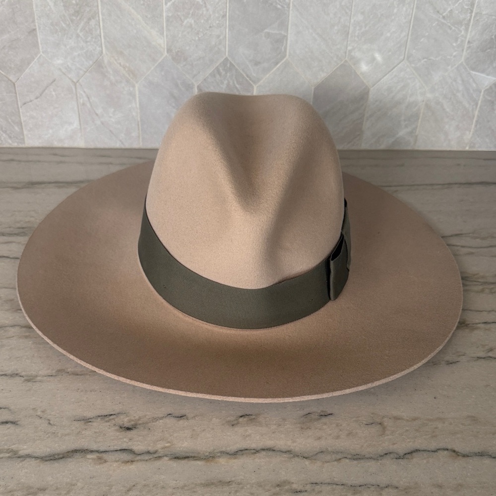Brixton Tan Piper Hat with Army Green Detail